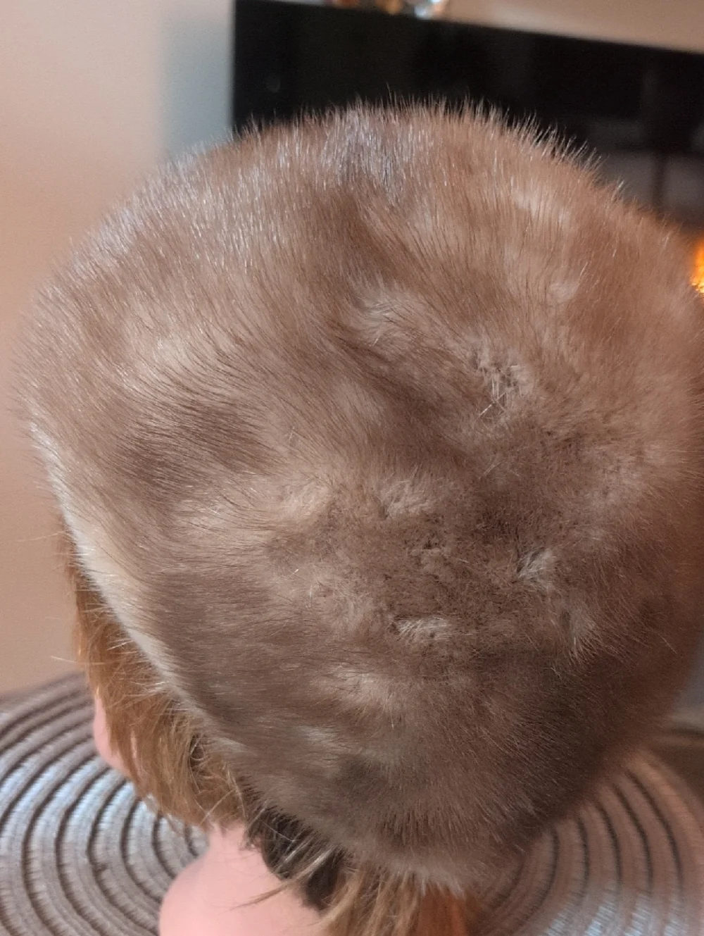 VTG Light Brown Mink Pill Box Hat - Picture 4 of 5